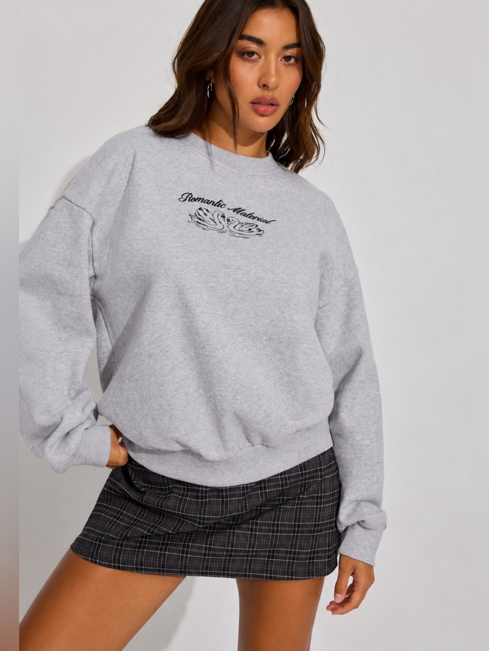 Garage Ultra-fleece Crewneck Sweatshirt with Romantic Material Embroidery